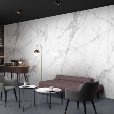 High Slip Resistance 9mm Thickness Glossy Finish Indoor Porcelain Tiles for Bathroom and Kitchen