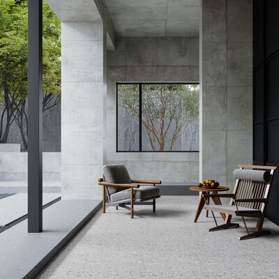 Полированная поверхность фарфоровой плитки гладкая текстура, предлагающая исключительную прочность и гладкую отделку для полов