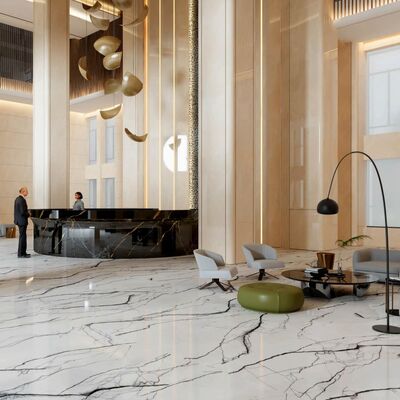 Floor Wall Marble Look Porcelain Tile Modern Style Porcelain Wall Slate Suitable for Large Scale Projects Offering Consistent and Style