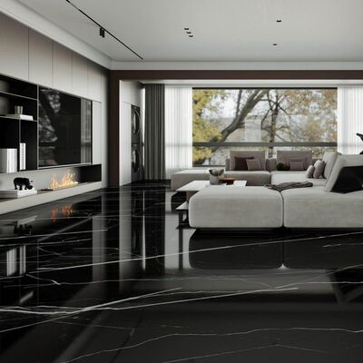 Cement Backer Board Suitable Marble Look Porcelain Tile Perfect for Kitchen Spaces Offering Elegant and Long Lasting Flooring Solutions